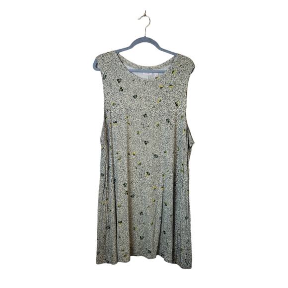 LOGO Layers Abstract Floral Pattern Tunic Length Tank - Picture 1 of 6